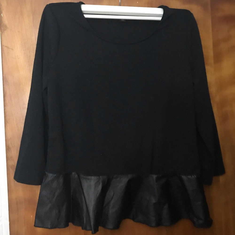 Black Ann Taylor peplum shirt